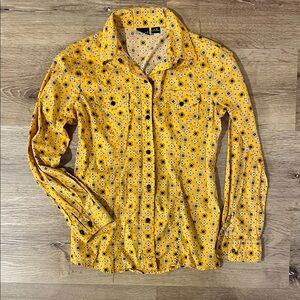 Cruel Girl Yellow Snap Western Shirt